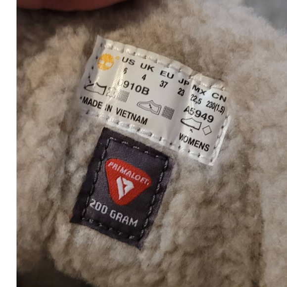 Timberland MT Hayes F/L Lace Up Women's 6 Tan and Cream / Off White Boots - Picture 6 of 6